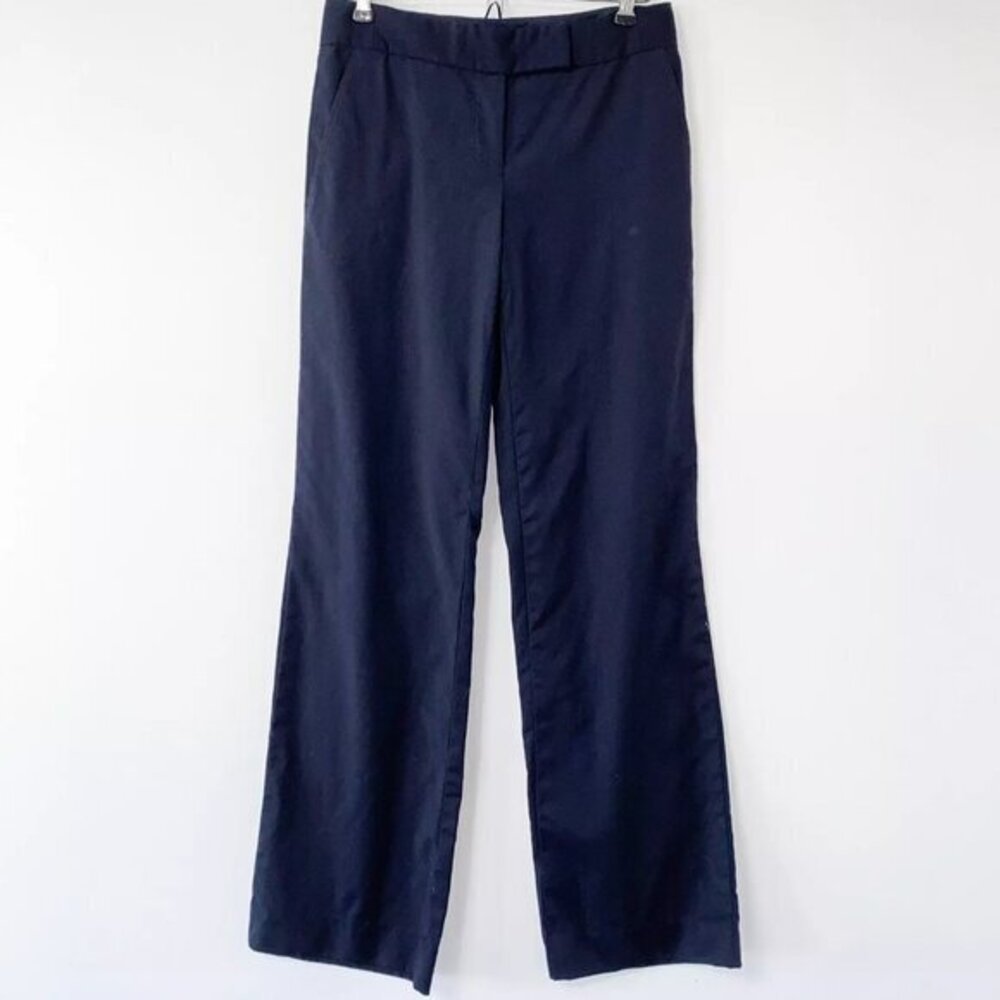 Tory Burch Women's 8 Navy Blue Wide Leg Dress Pants Career Professional Trousers